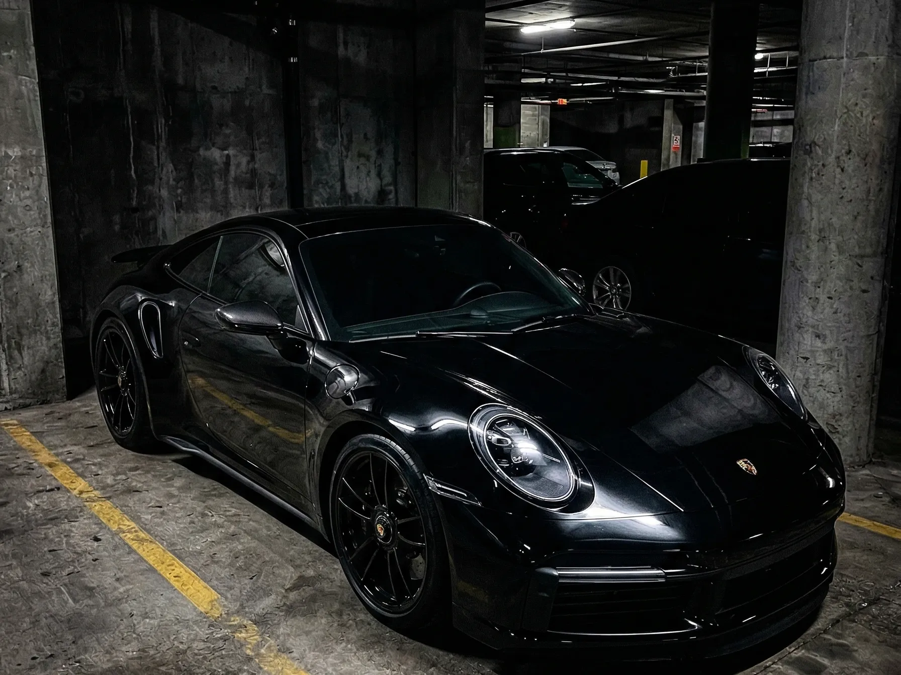 Porsche 911 in a detailing studio